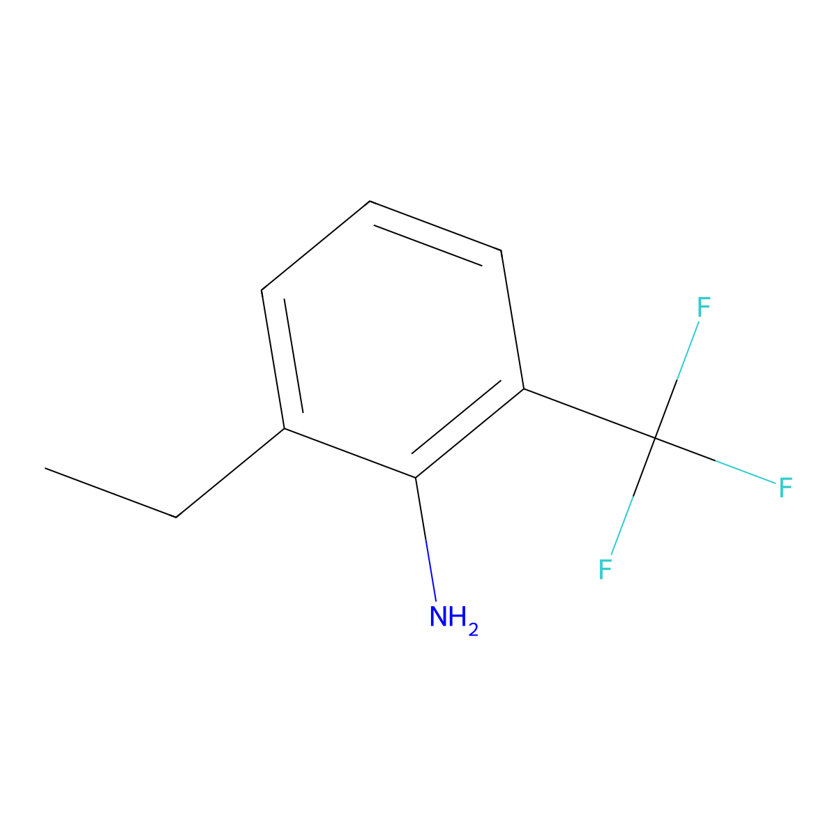 2-Ethyl-6-(trifluoromethyl)aniline molecular structure, CAS 81949-54-4