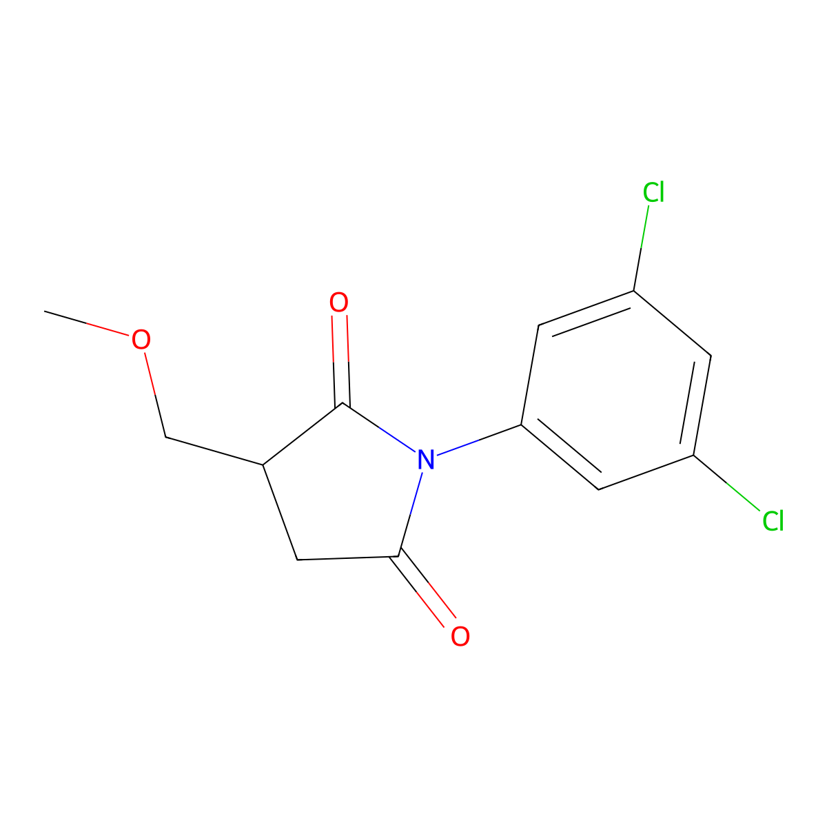 1-(3,5-Dichlorophenyl)-3-(methoxymethyl)pyrrolidine-2,5-dione molecular structure, CAS 81949-88-4