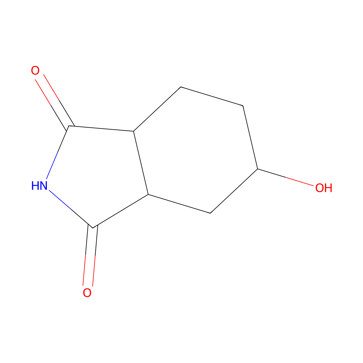 5-Hydroxyhexahydro-1H-isoindole-1,3(2H)-dione molecular structure, CAS 81951-69-1