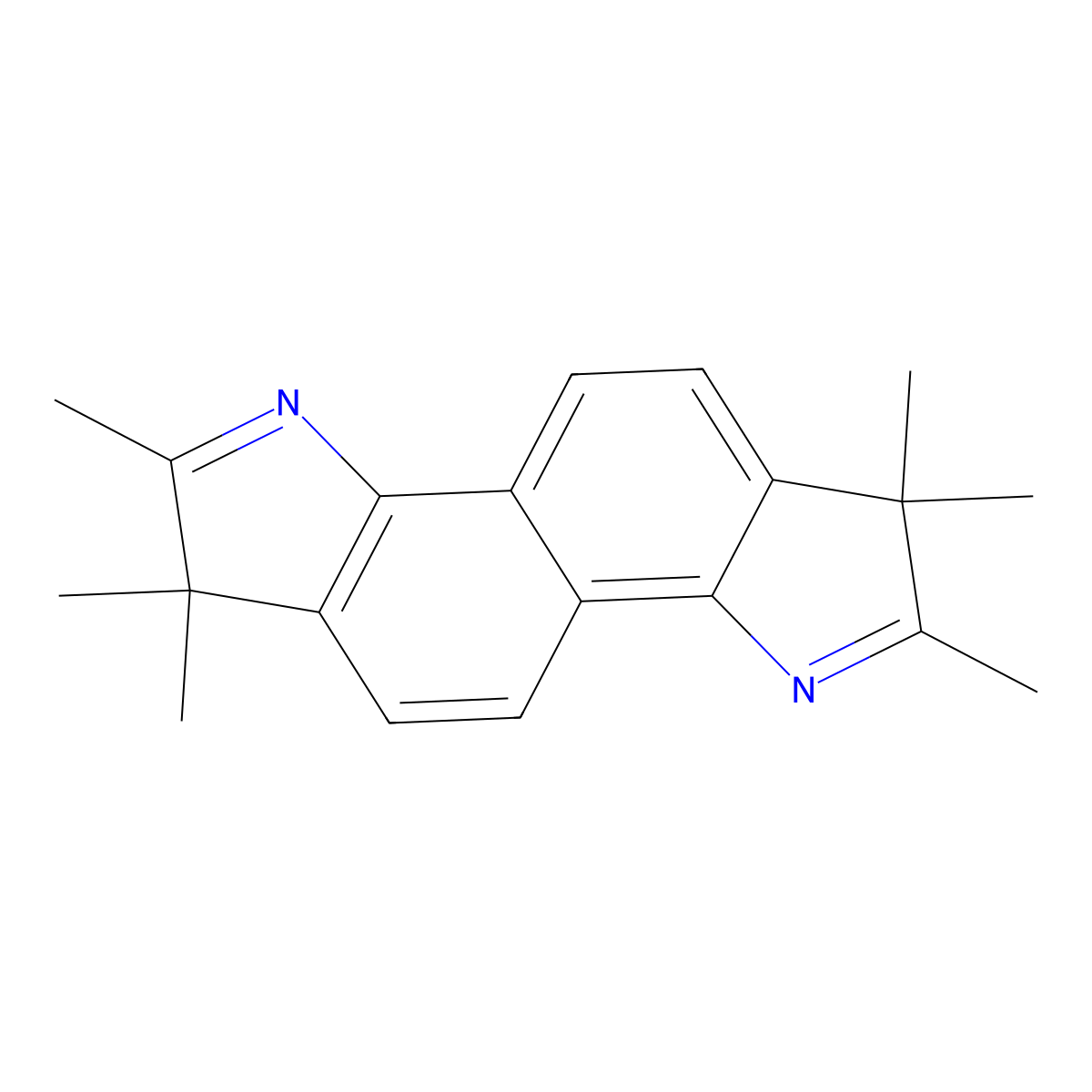 1,6-Dihydro-1,1,2,6,6,7-hexamethylindolo[7,6-g]indole molecular structure, CAS 81955-71-7