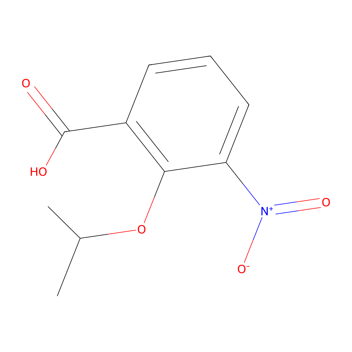 3-Nitro-2-propan-2-yloxybenzoic acid molecular structure, CAS 81957-22-4