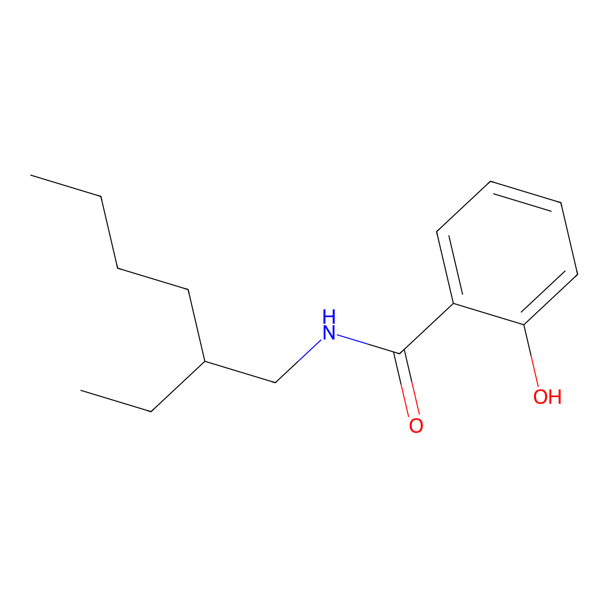 N-(2-Ethylhexyl)-2-hydroxybenzamide molecular structure, CAS 81957-23-5