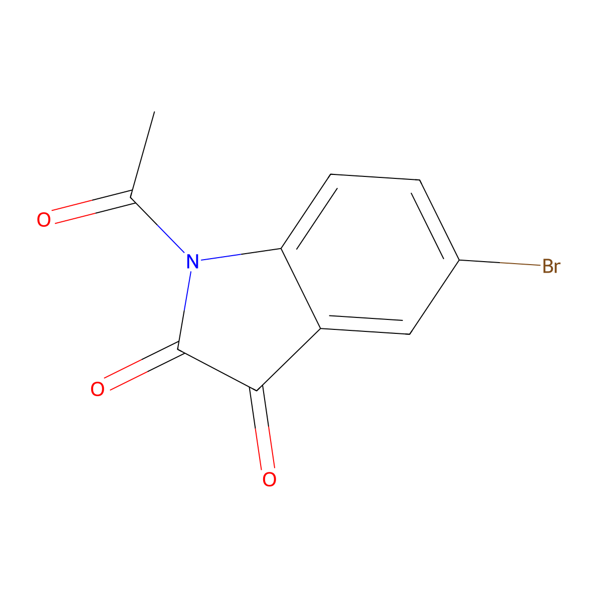 1-Acetyl-5-bromo-1H-indole-2,3-dione molecular structure, CAS 81964-65-0