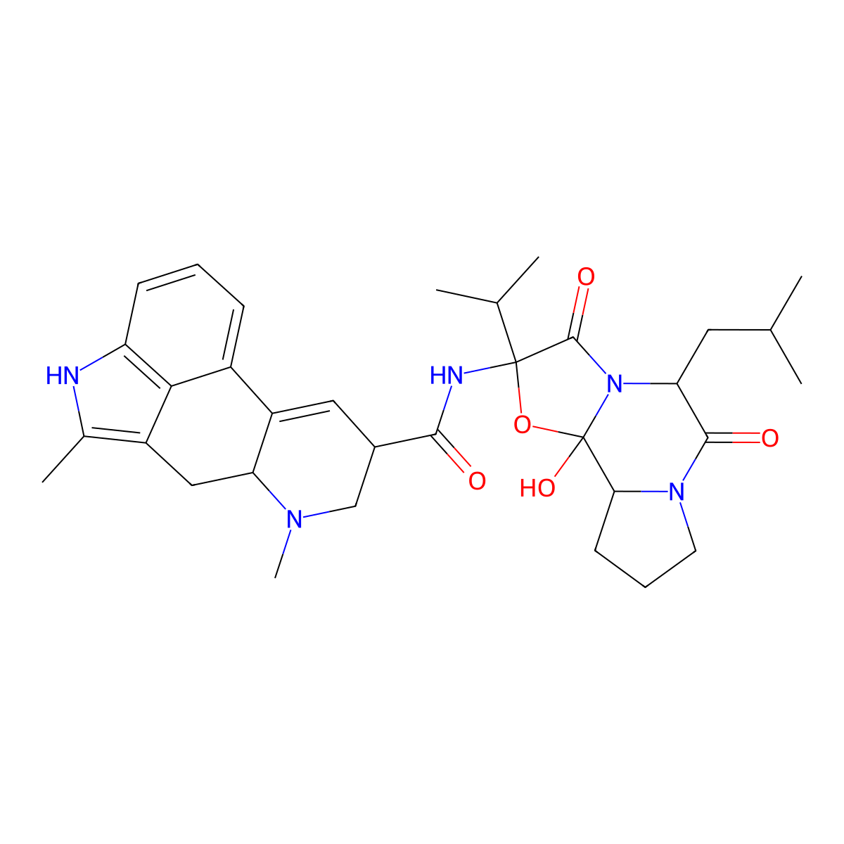 Mergocriptine molecular structure, CAS 81968-16-3