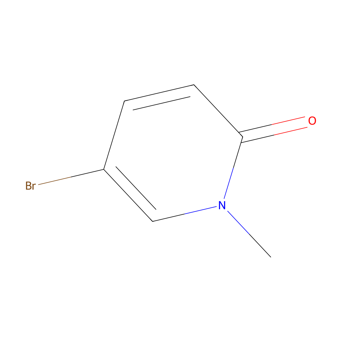 5-Bromo-1-methylpyridin-2(1H)-one molecular structure, CAS 81971-39-3
