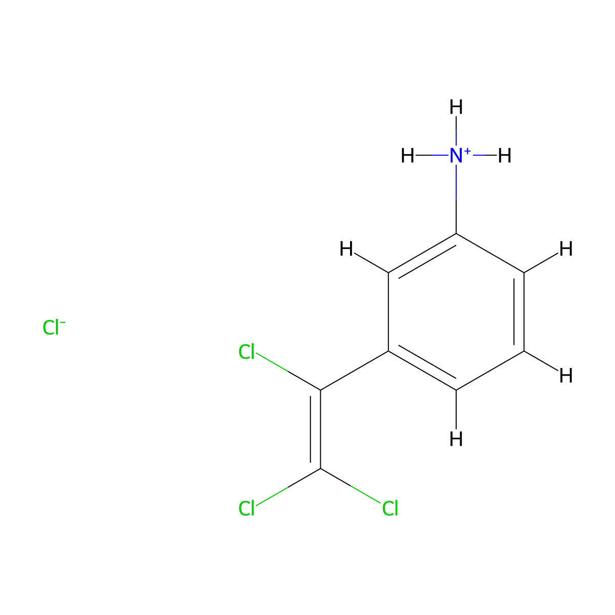 [3-(1,2,2-Trichloroethenyl)phenyl]azanium;chloride molecular structure, CAS 81972-27-2