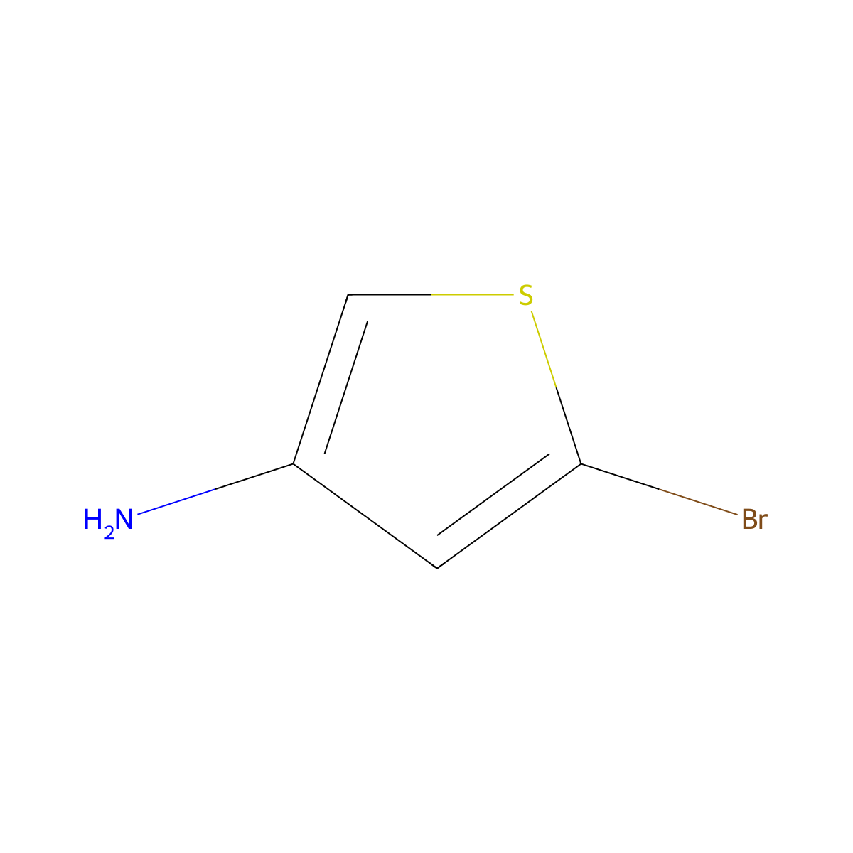 5-Bromothiophen-3-amine molecular structure, CAS 81974-99-4