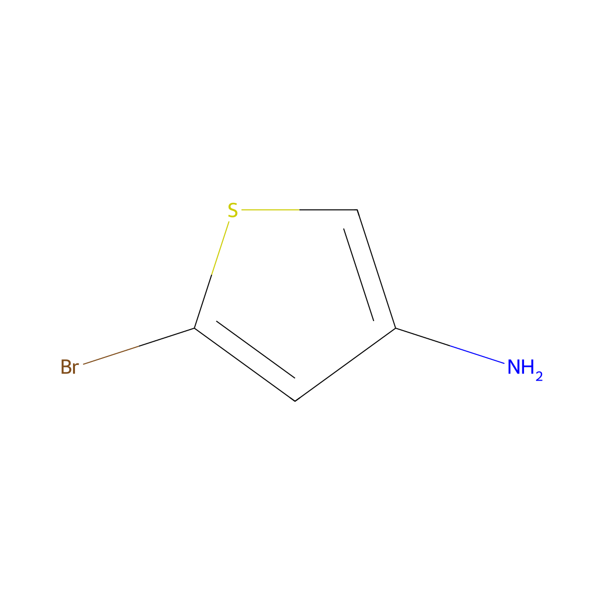 5-Bromothiophen-3-amine molecular structure, CAS 81974-99-4