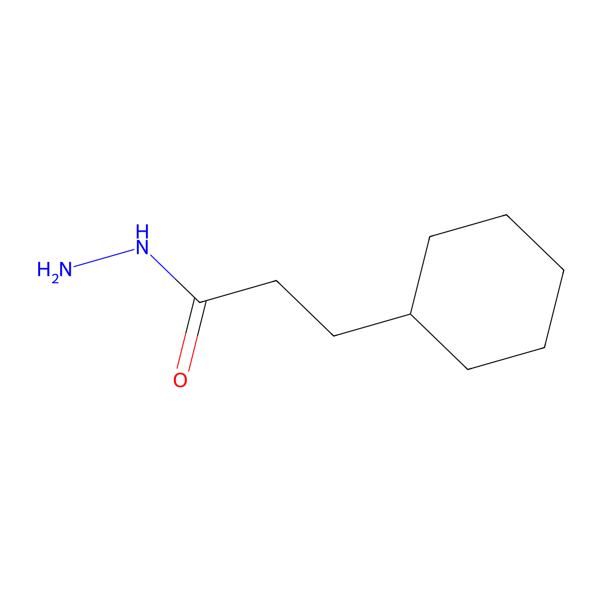 3-Cyclohexylpropanehydrazide molecular structure, CAS 81975-20-4