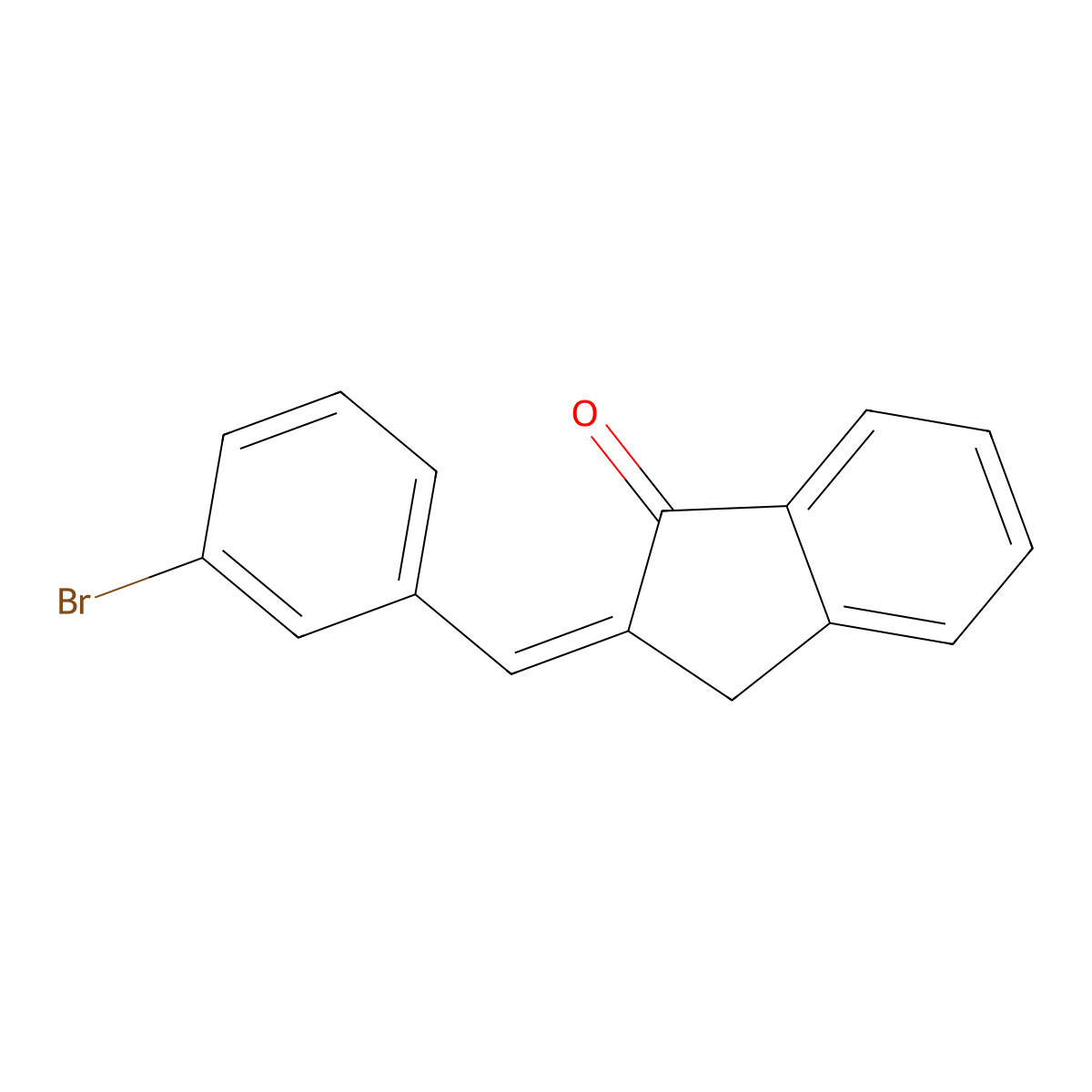 1H-Inden-1-one, 2-[(3-bromophenyl)methylene]-2,3-dihydro- molecular structure, CAS 81975-58-8
