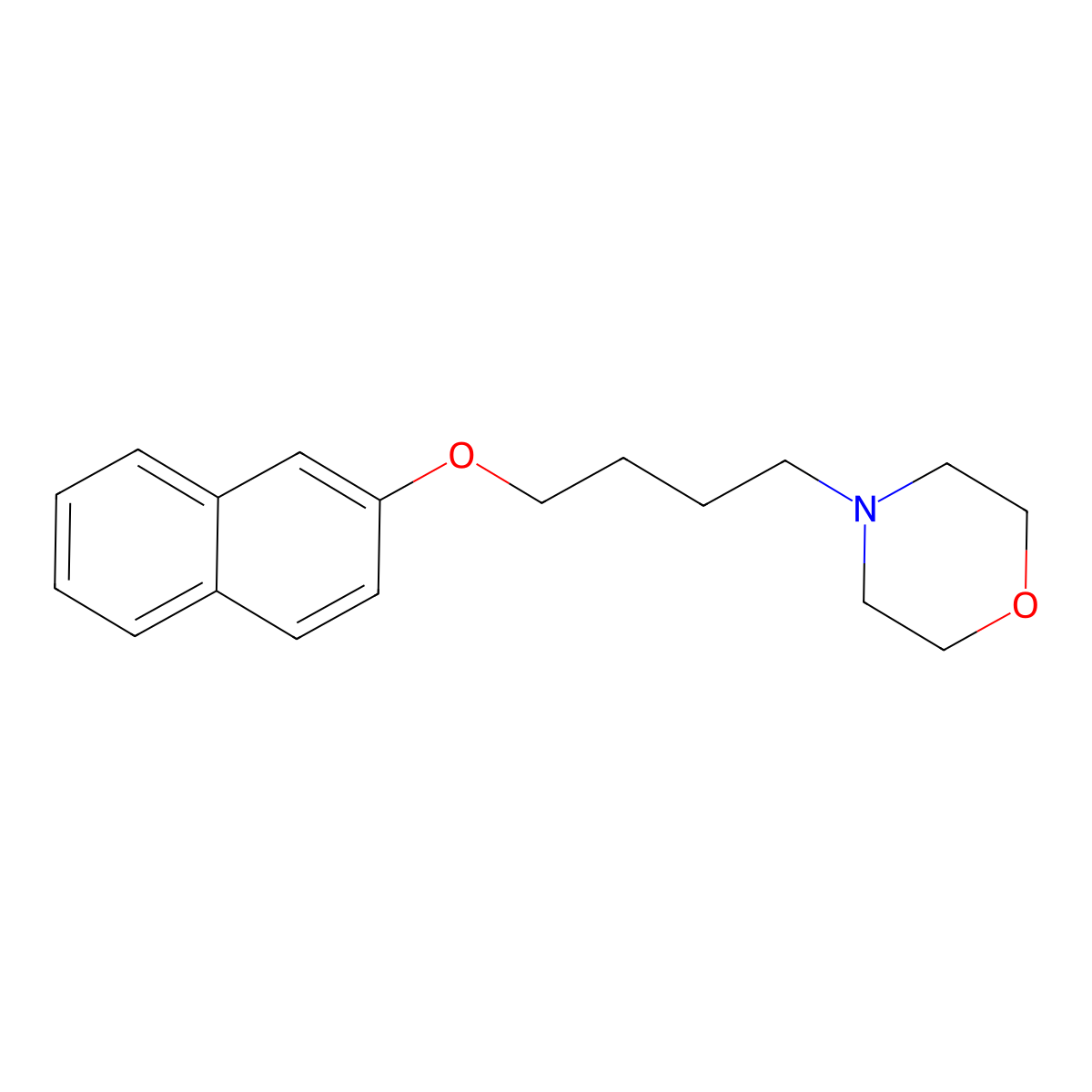 Morpholine, 4-[4-(2-naphthalenyloxy)butyl]- molecular structure, CAS 81975-68-0