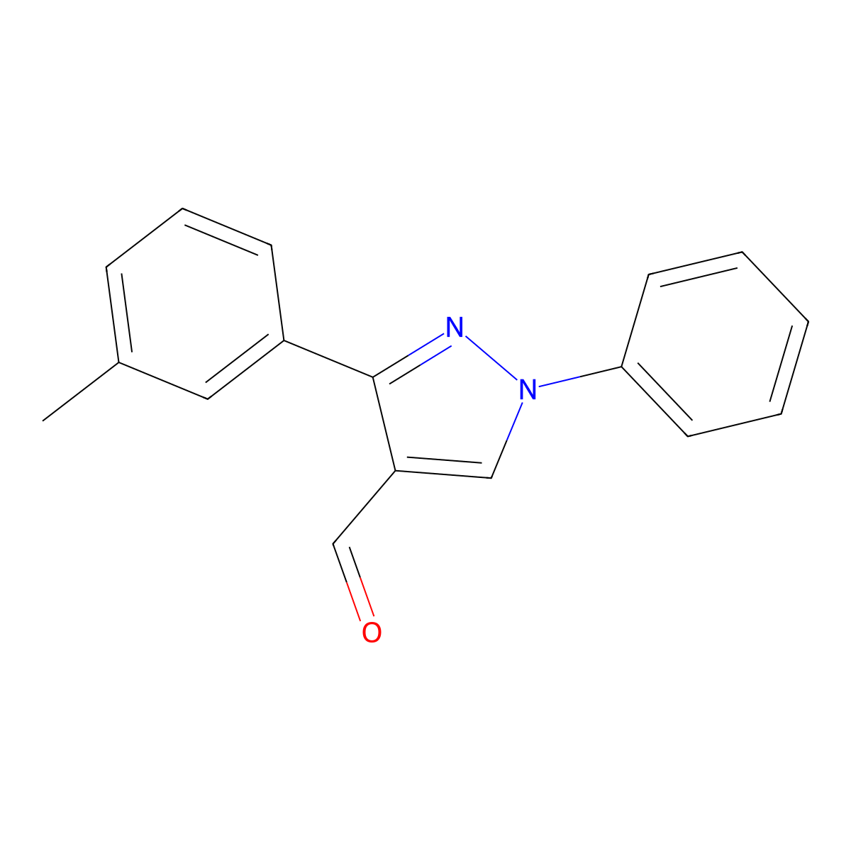 3-(3-methylphenyl)-1-phenyl-1H-pyrazole-4-carbaldehyde molecular structure, CAS 819793-63-0