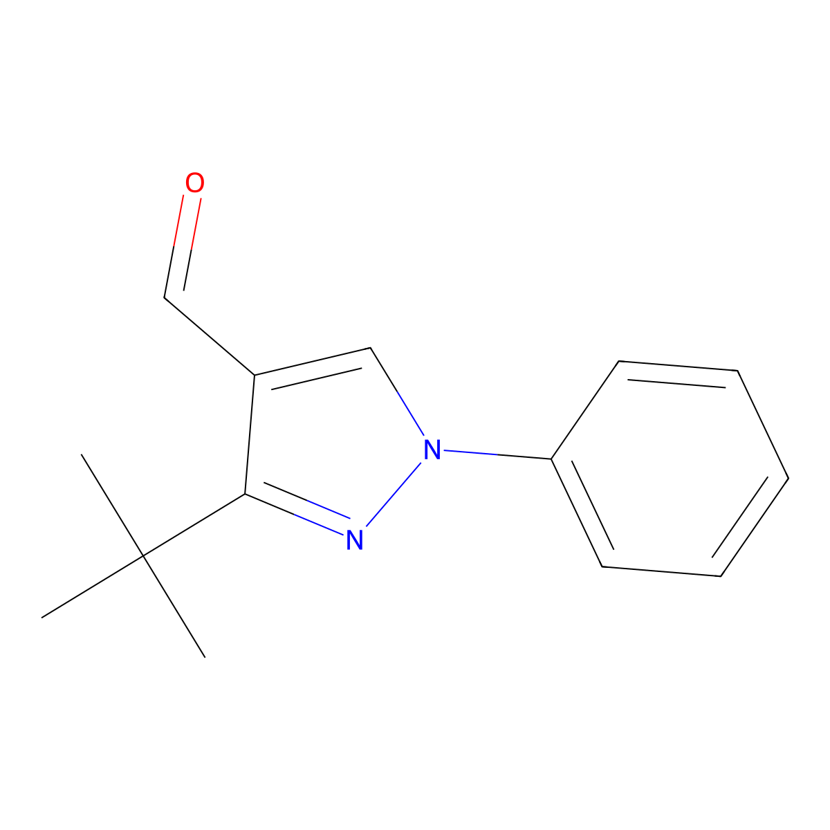 3-tert-butyl-1-phenyl-1H-pyrazole-4-carbaldehyde molecular structure, CAS 819793-66-3