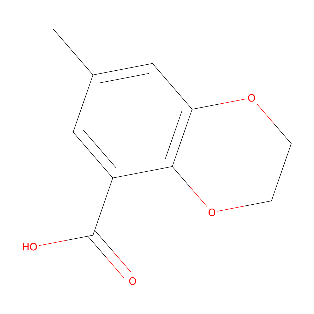 7-Methyl-2,3-dihydro-1,4-benzodioxine-5-carboxylic acid molecular structure, CAS 819800-81-2