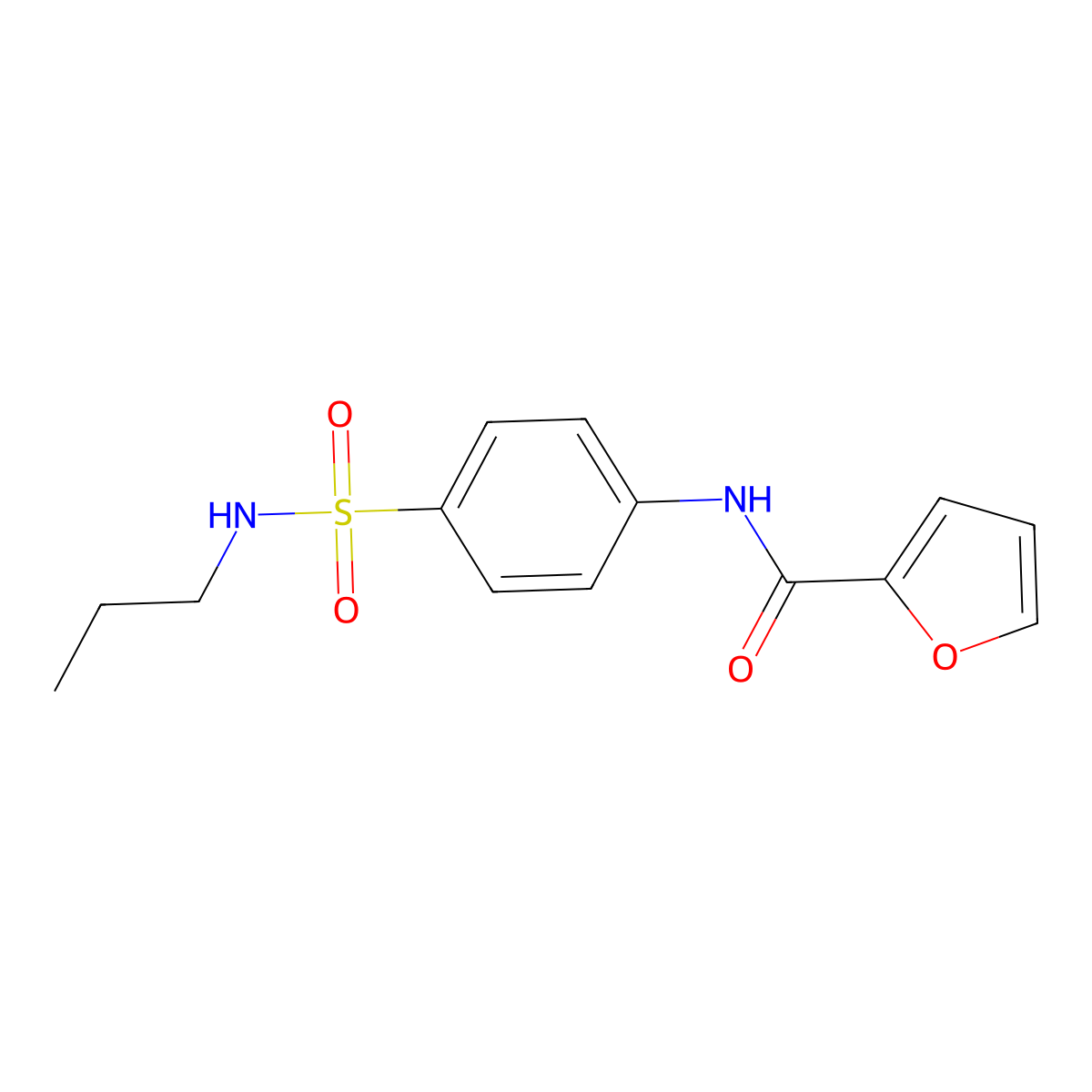 N-[4-(propylsulfamoyl)phenyl]furan-2-carboxamide molecular structure, CAS 819804-32-5