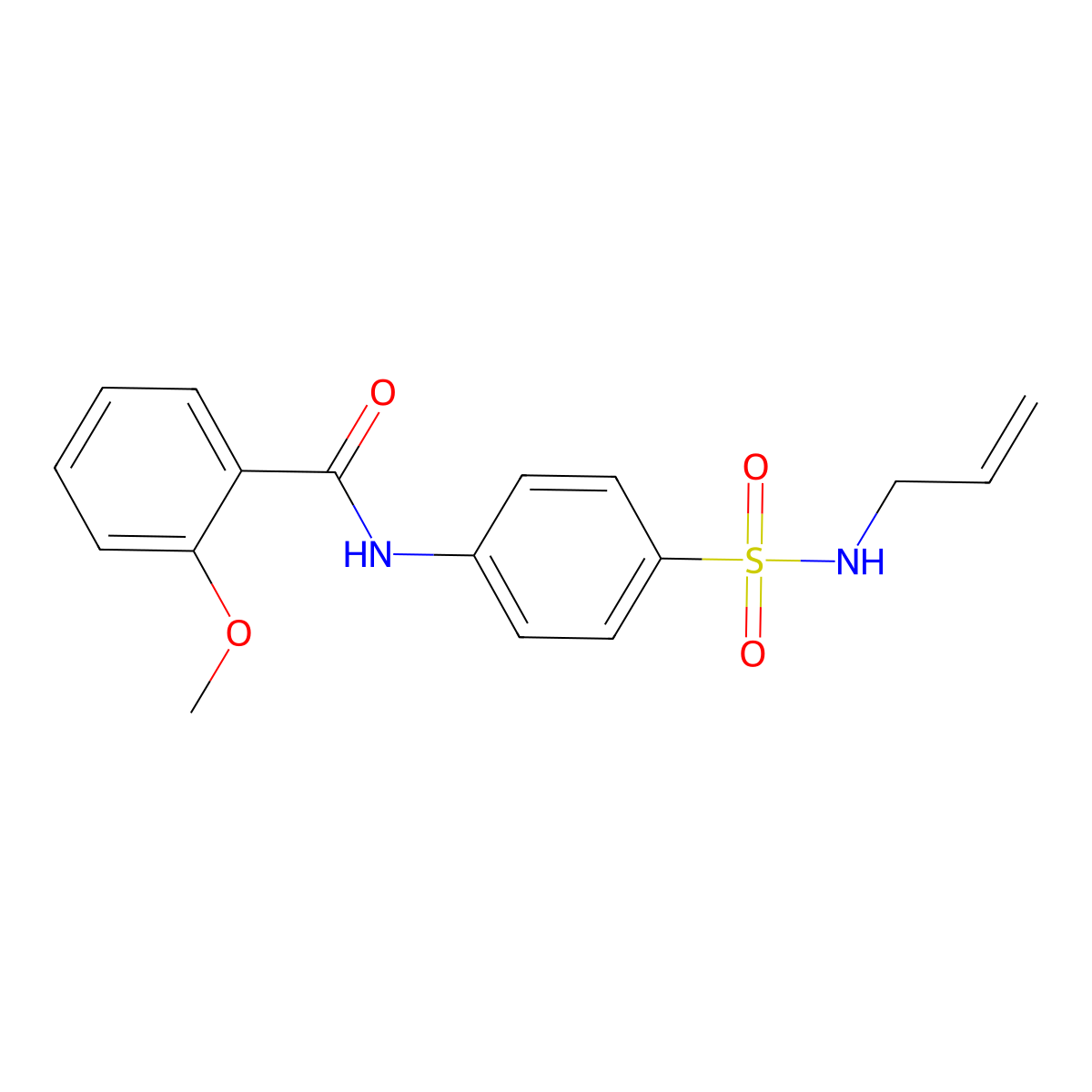 N-{4-[(allylamino)sulfonyl]phenyl}-2-methoxybenzamide molecular structure, CAS 819817-04-4