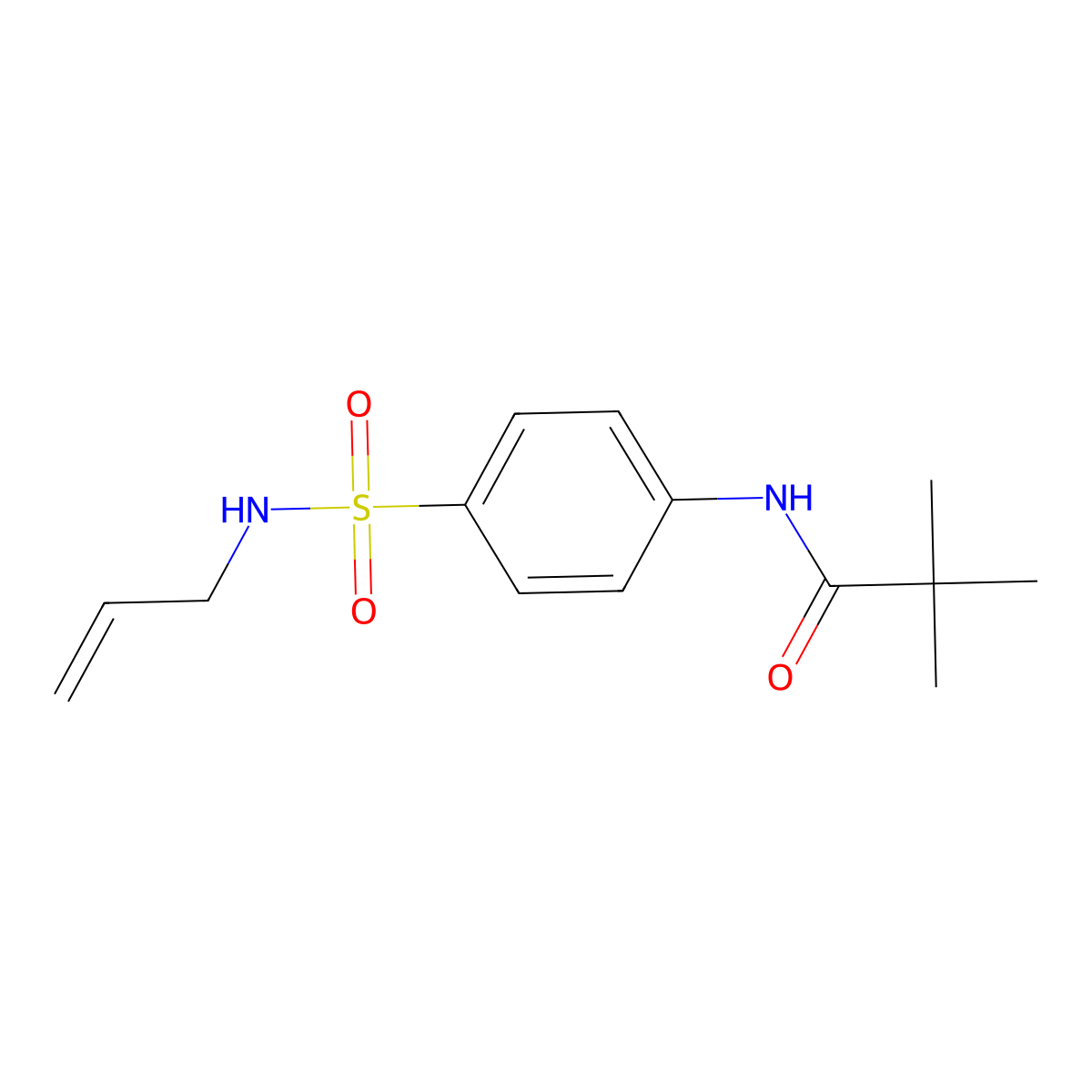 N-{4-[(allylamino)sulfonyl]phenyl}-2,2-dimethylpropanamide molecular structure, CAS 819817-07-7
