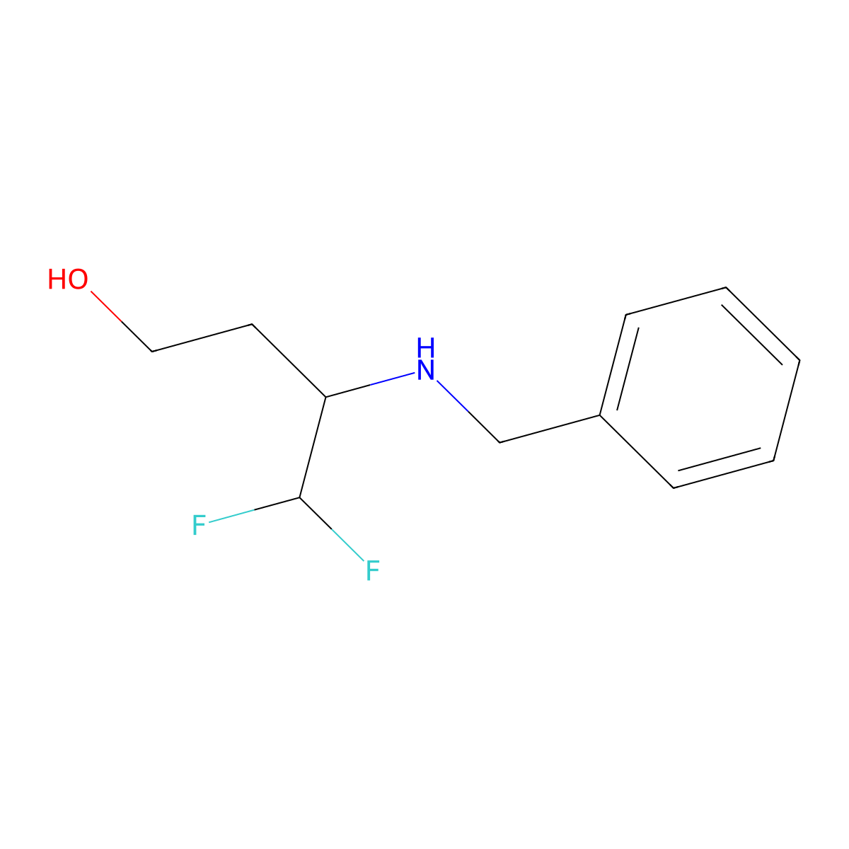 3-(Benzylamino)-4,4-difluorobutan-1-OL molecular structure, CAS 81982-50-5