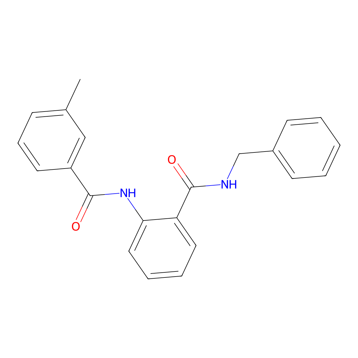 N-benzyl-2-[(3-methylbenzoyl)amino]benzamide molecular structure, CAS 819821-58-4