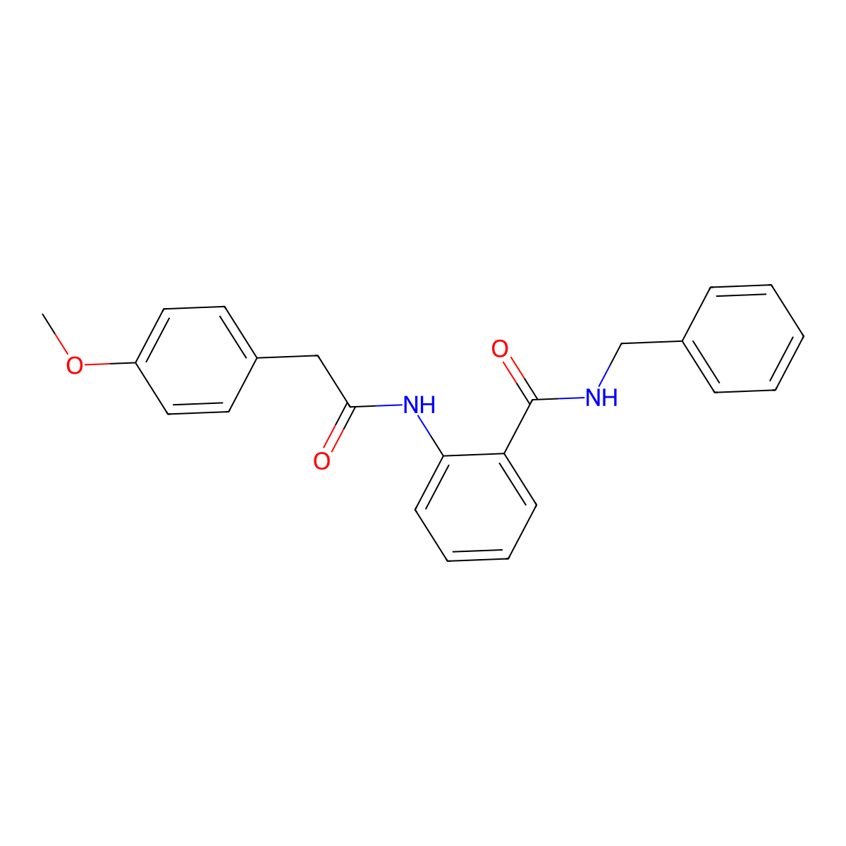 N-benzyl-2-[[2-(4-methoxyphenyl)acetyl]amino]benzamide molecular structure, CAS 819821-94-8