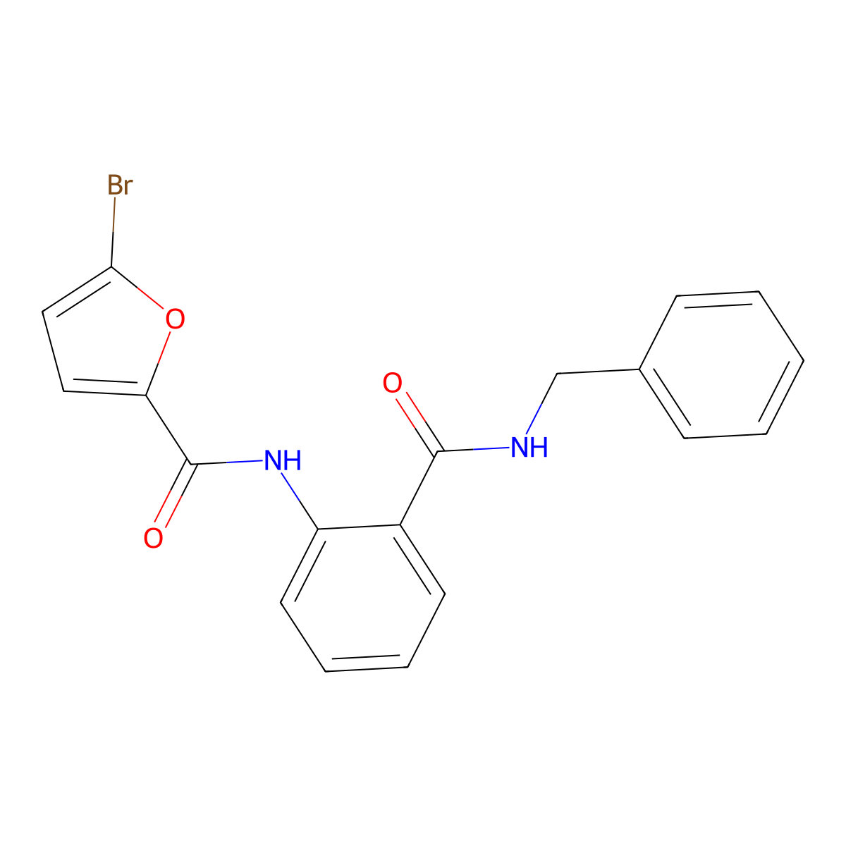 N-[2-(benzylcarbamoyl)phenyl]-5-bromofuran-2-carboxamide molecular structure, CAS 819822-17-8