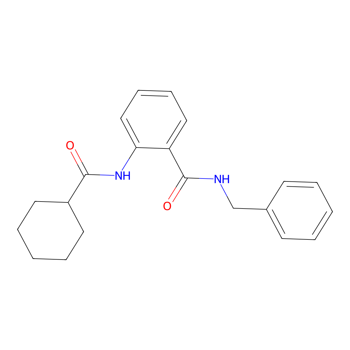 N-benzyl-2-(cyclohexanecarbonylamino)benzamide molecular structure, CAS 819822-36-1