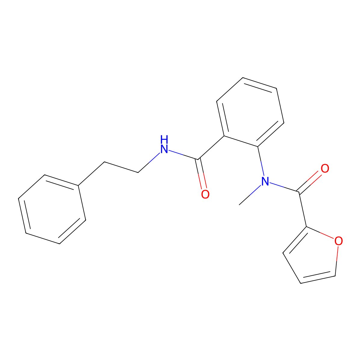 N-methyl-N-{2-[(2-phenylethyl)carbamoyl]phenyl}furan-2-carboxamide molecular structure, CAS 819824-90-3