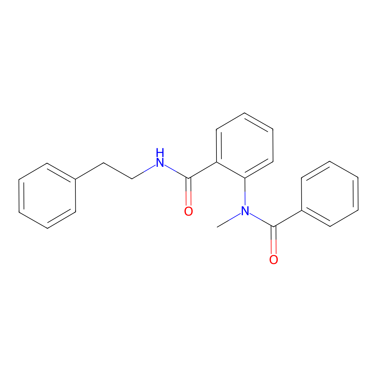 2-[benzoyl(methyl)amino]-N-(2-phenylethyl)benzamide molecular structure, CAS 819824-94-7