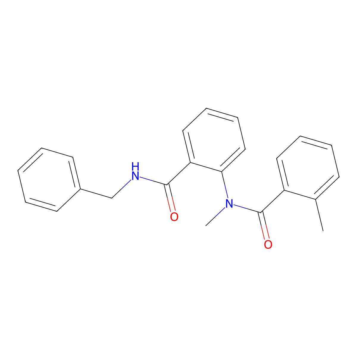 N-[2-(benzylcarbamoyl)phenyl]-N,2-dimethylbenzamide molecular structure, CAS 819832-28-5