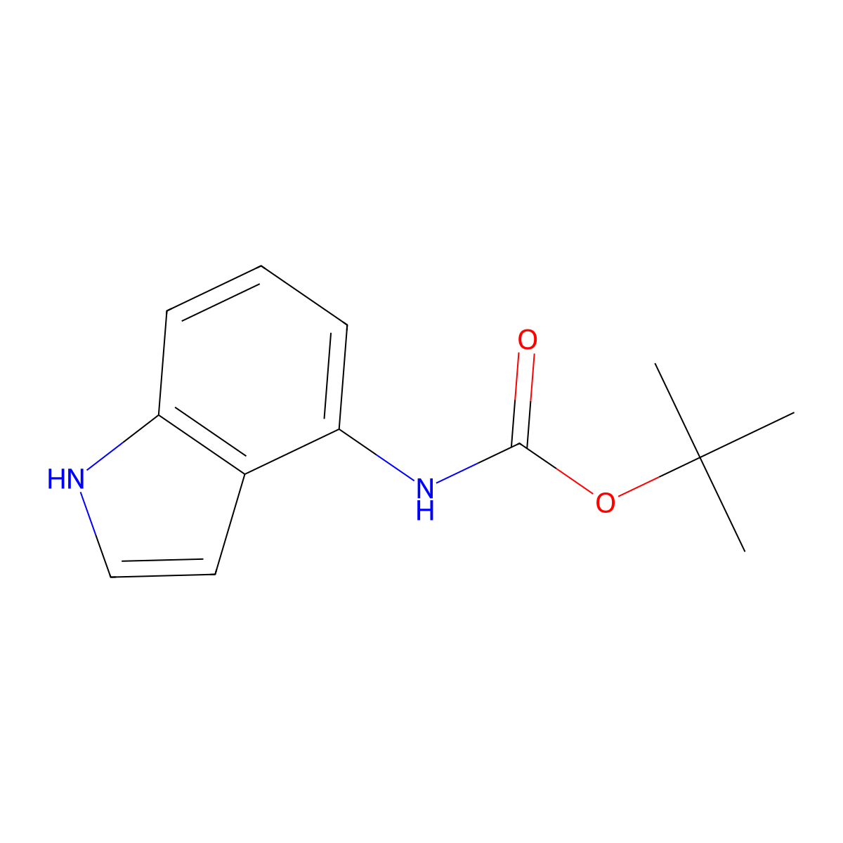 tert-Butyl 1H-indol-4-ylcarbamate molecular structure, CAS 819850-13-0