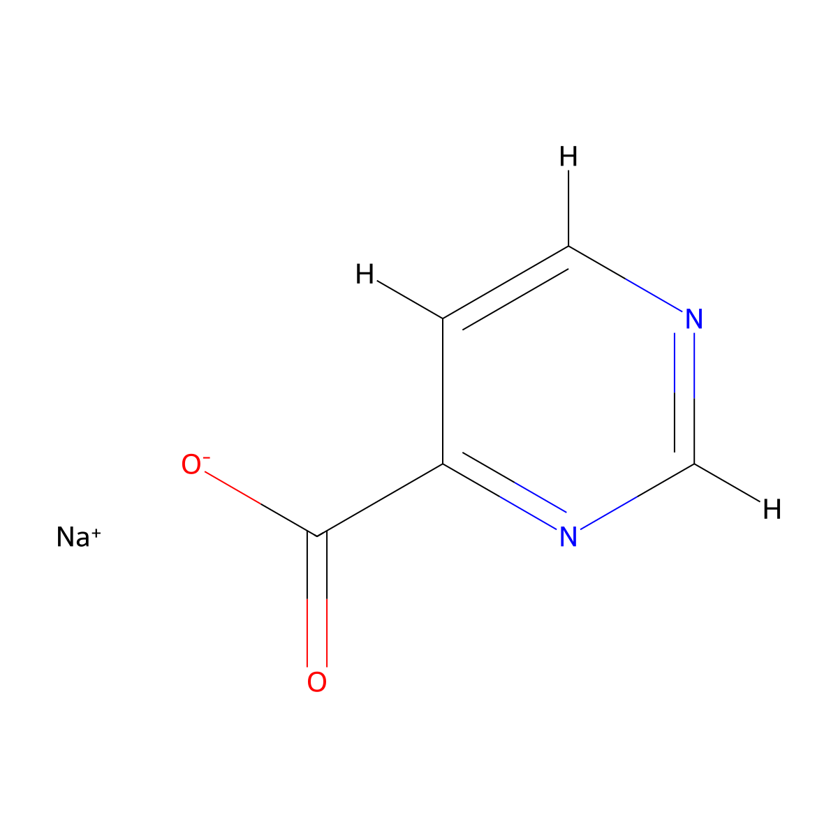 Sodium pyrimidine-4-carboxylate molecular structure, CAS 819850-18-5