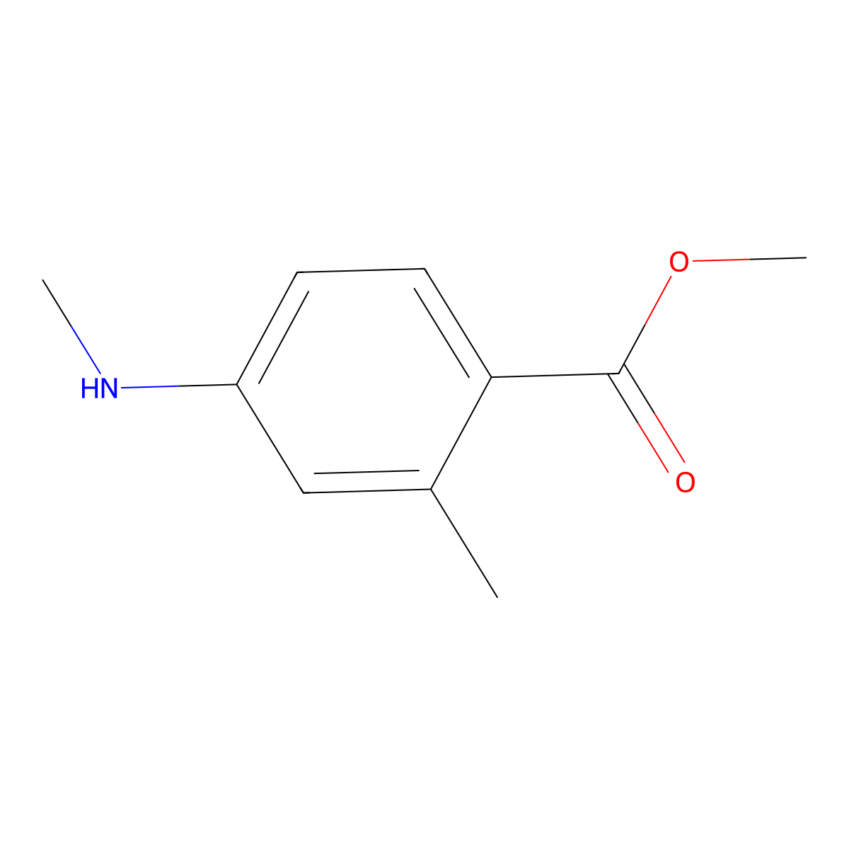 Methyl 2-methyl-4-(methylamino)benzoate molecular structure, CAS 819851-97-3