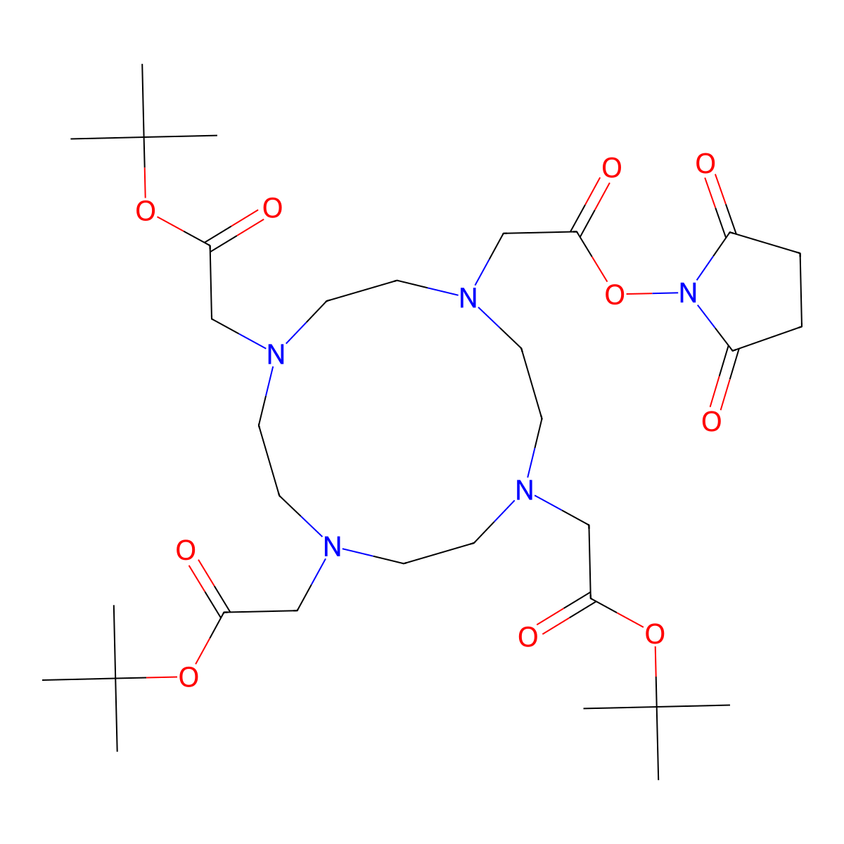 DOTA-tris(tBu)ester NHS ester molecular structure, CAS 819869-77-7