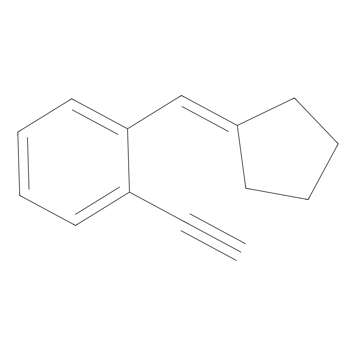 1-(Cyclopentylidenemethyl)-2-ethynylbenzene molecular structure, CAS 819871-40-4