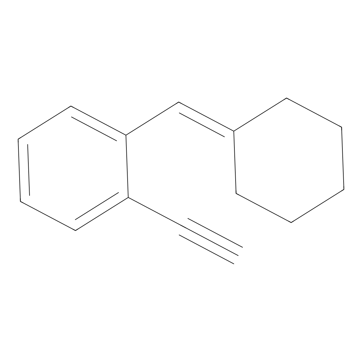 1-(Cyclohexylidenemethyl)-2-ethynylbenzene molecular structure, CAS 819871-41-5