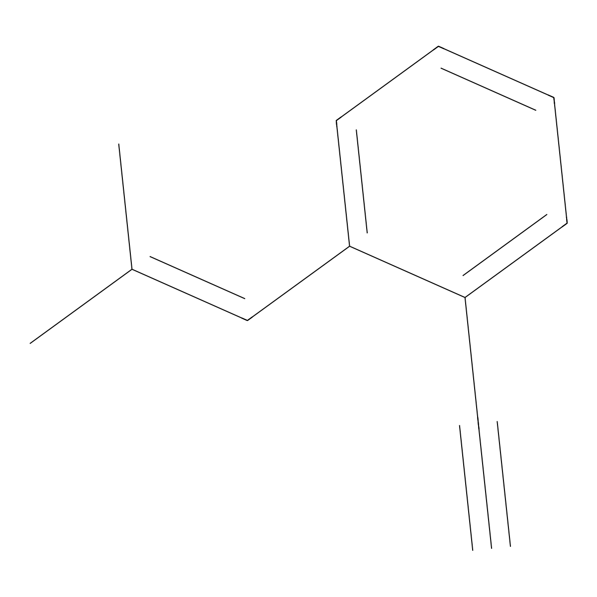 1-Ethynyl-2-(2-methylprop-1-en-1-yl)benzene molecular structure, CAS 819871-78-8