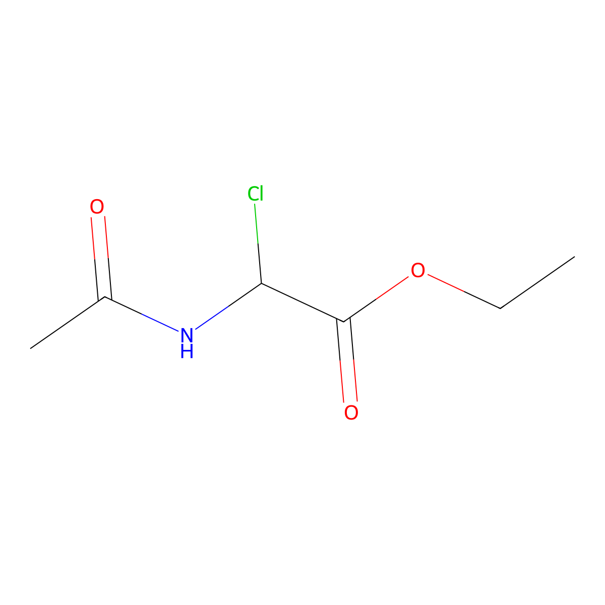 Ethyl 2-chloro-2-acetamidoacetate molecular structure, CAS 819877-81-1