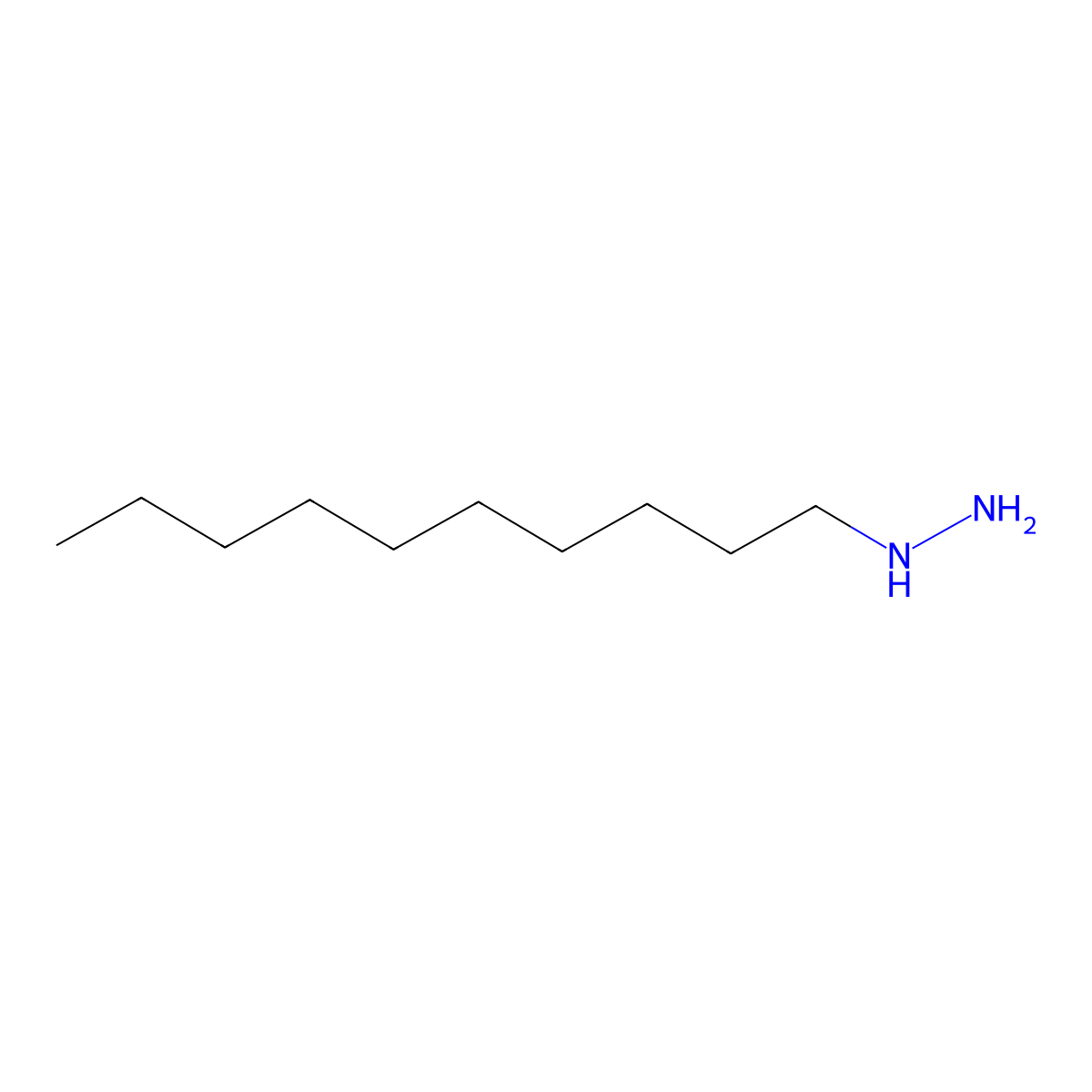 Decylhydrazine molecular structure, CAS 81992-75-8