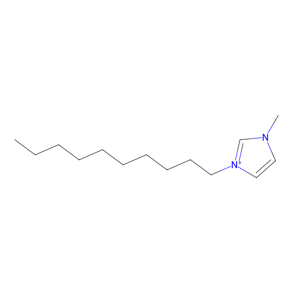 1-Decyl-3-methylimidazolium molecular structure, CAS 81994-88-9