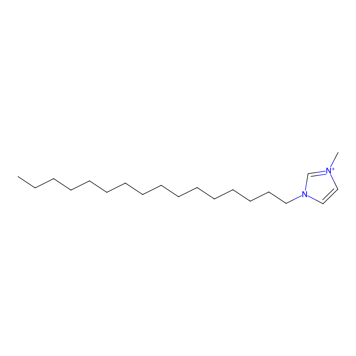 1-Hexadecyl-3-methylimidazolium molecular structure, CAS 81995-03-1