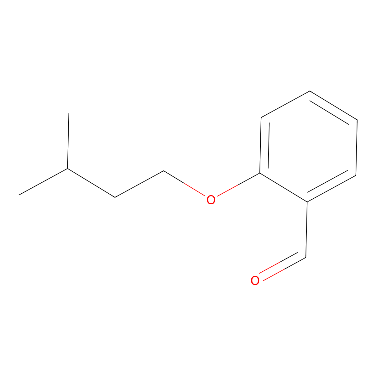 2-(3-Methylbutoxy)benzaldehyde molecular structure, CAS 81995-28-0
