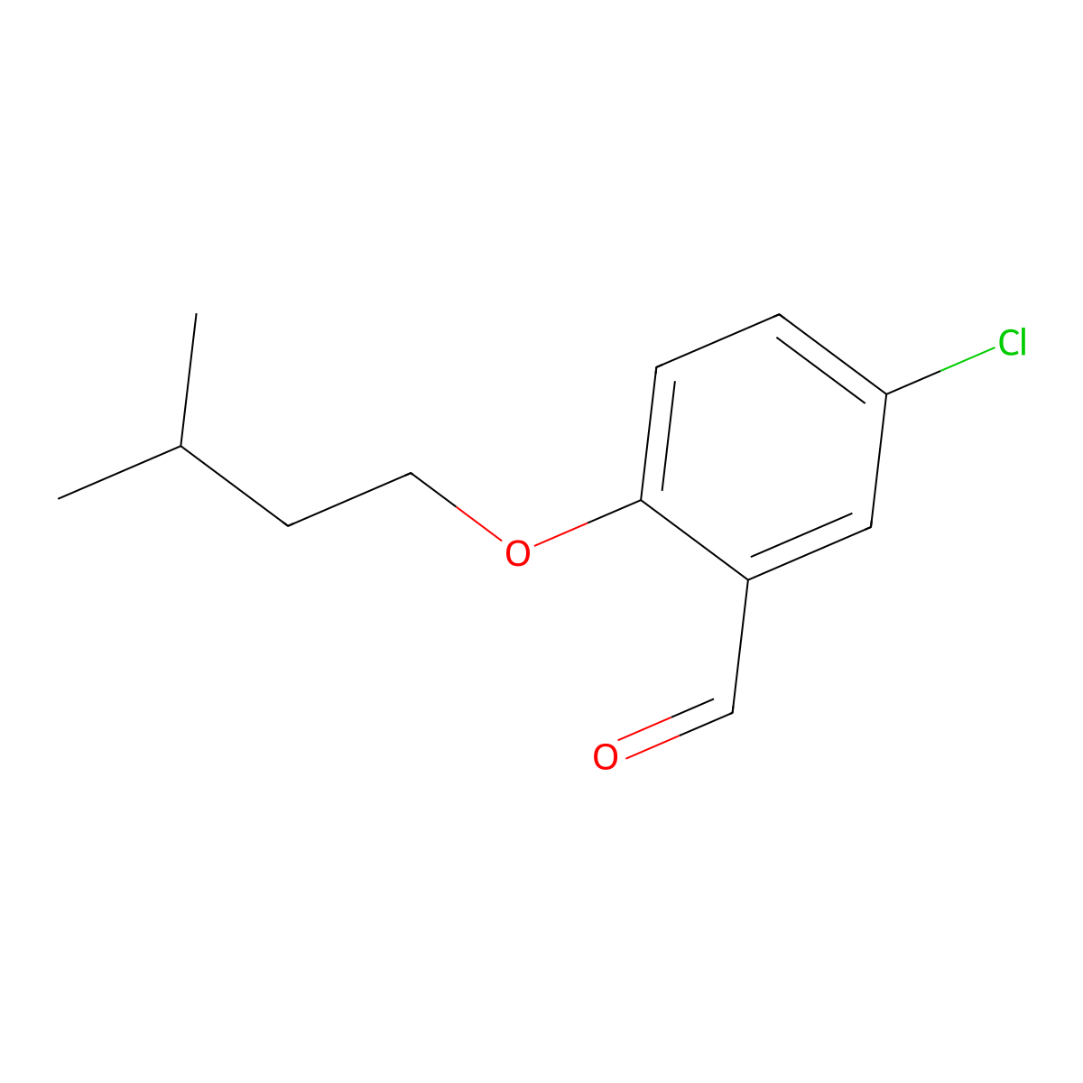 5-Chloro-2-(3-methylbutoxy)benzaldehyde molecular structure, CAS 81995-29-1