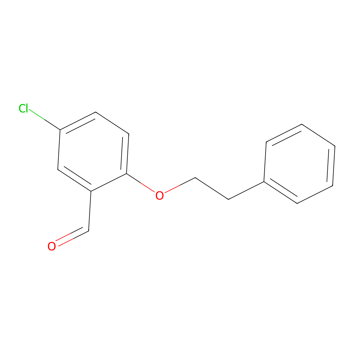 5-Chloro-2-(2-phenylethoxy)benzaldehyde molecular structure, CAS 81995-33-7