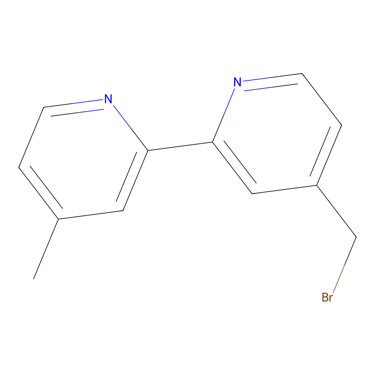 4-(Bromomethyl)-4'-methyl-2,2'-bipyridyl molecular structure, CAS 81998-05-2