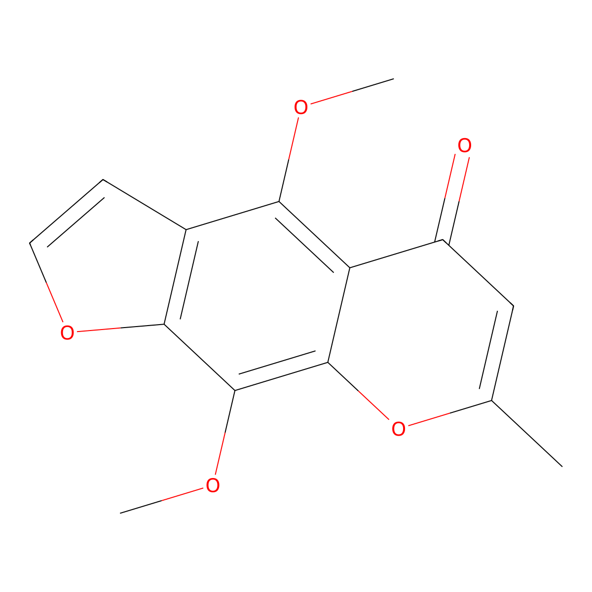 Khellin molecular structure, CAS 82-02-0