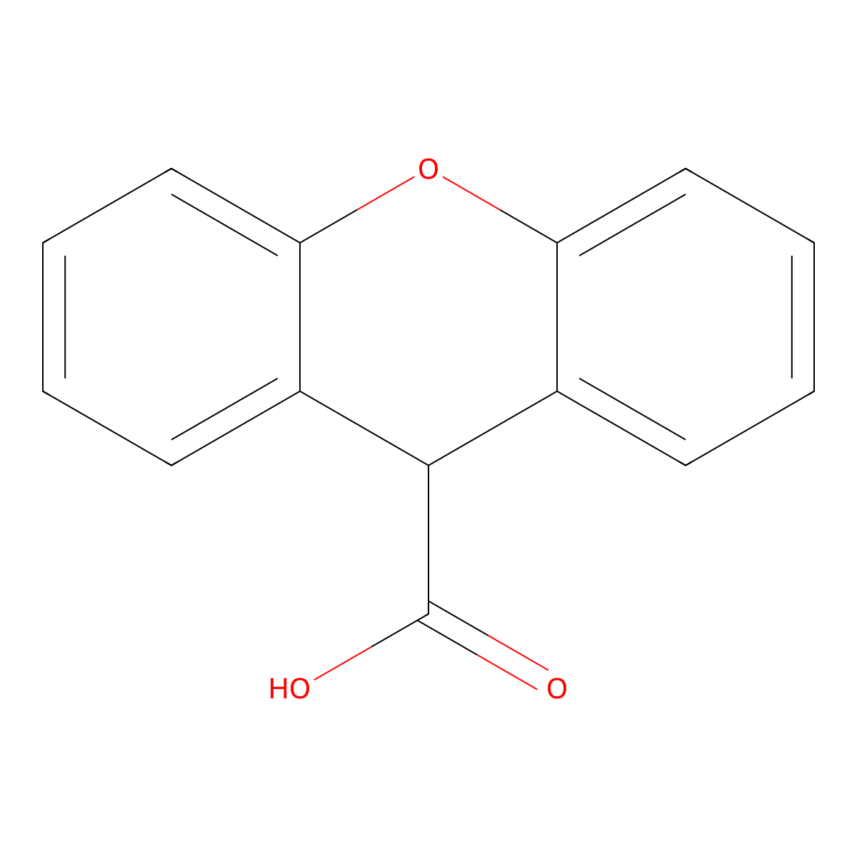 Xanthene-9-carboxylic acid molecular structure, CAS 82-07-5