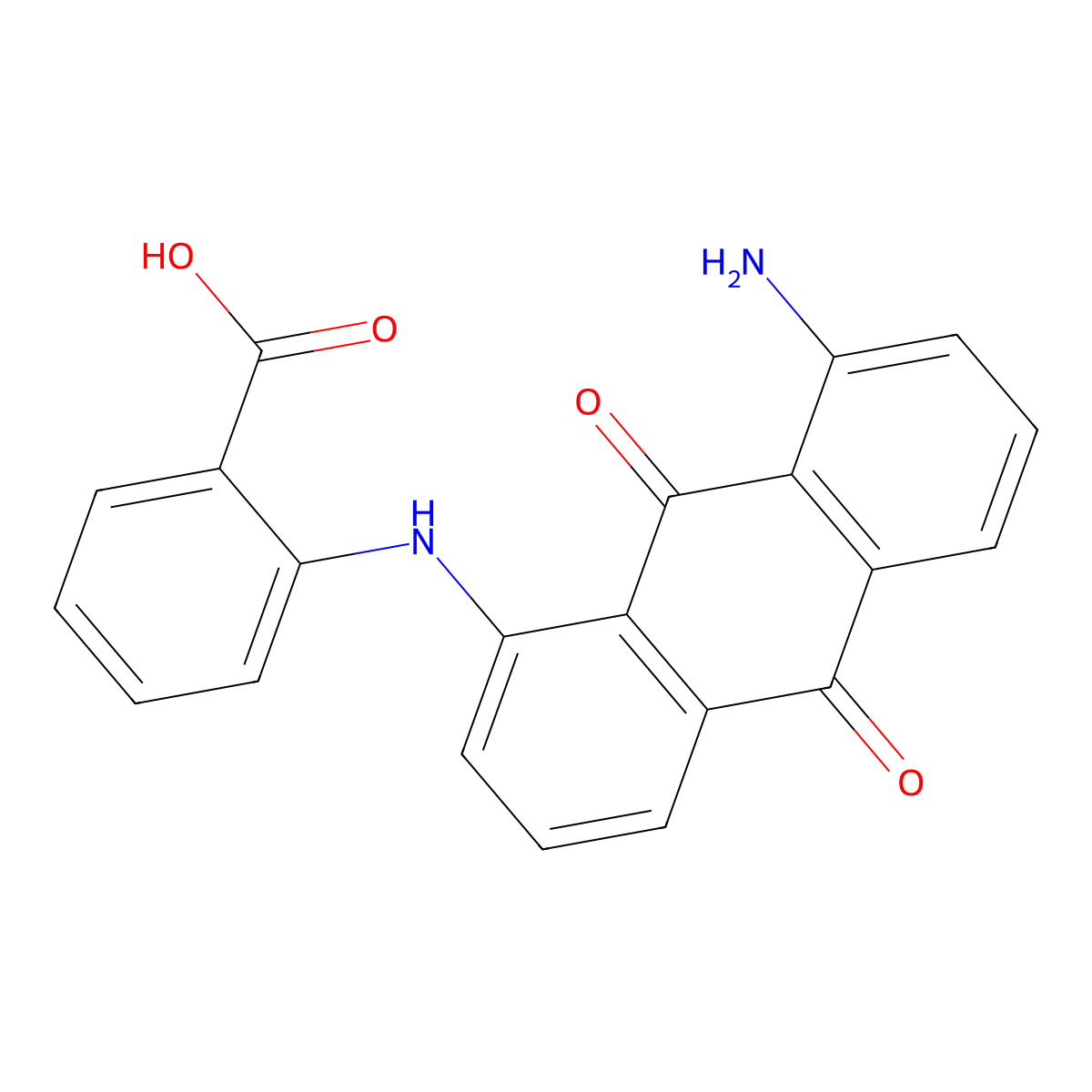Anthranilic acid, N-(8-aminoanthraquinonyl)- molecular structure, CAS 82-15-5