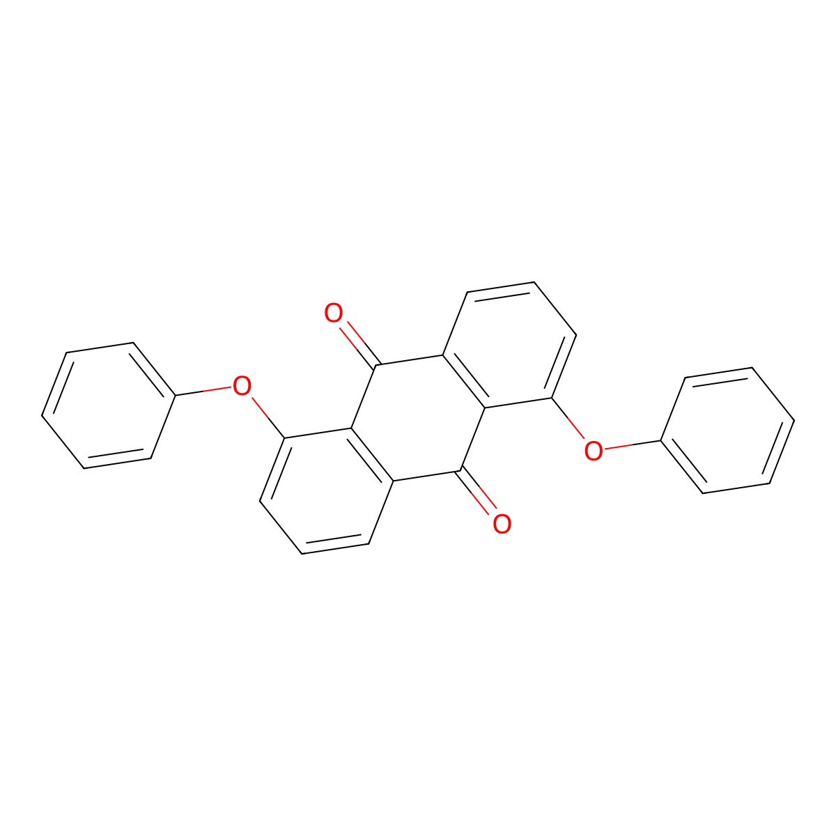 9,10-Anthracenedione, 1,5-diphenoxy- molecular structure, CAS 82-21-3