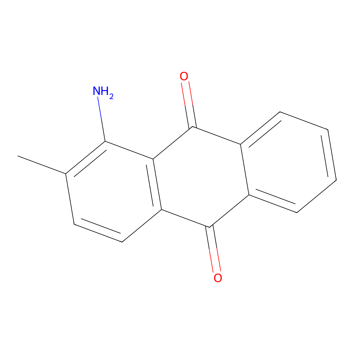 1-Amino-2-methylanthraquinone molecular structure, CAS 82-28-0