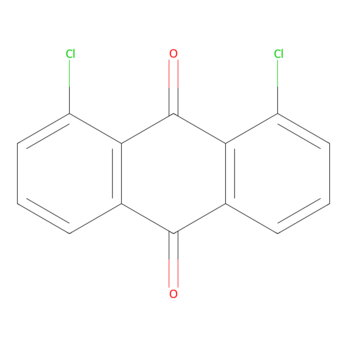 1,8-Dichloroanthraquinone molecular structure, CAS 82-43-9